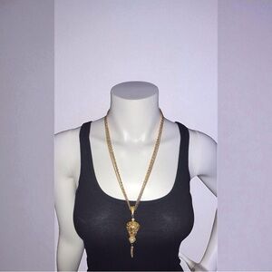 Vintage Long Gold Color Chic Necklace